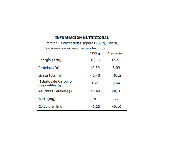 Clara de Huevo Líquida Pasteurizada 0,5KG